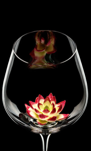 Red wine glass Purple Lotus 02