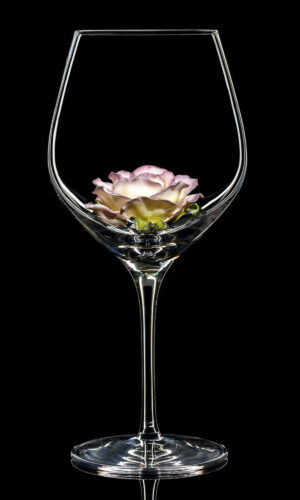 Red wine glass Rose 01
