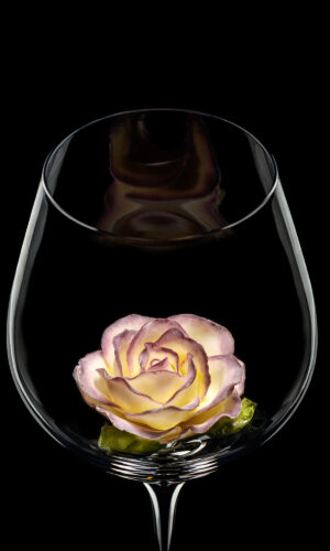 Red wine glass Rose 02